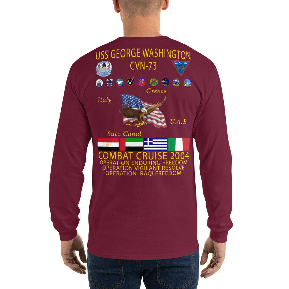 USS George Washington (CVN-73) 2004 Long Sleeve Cruise Shirt
