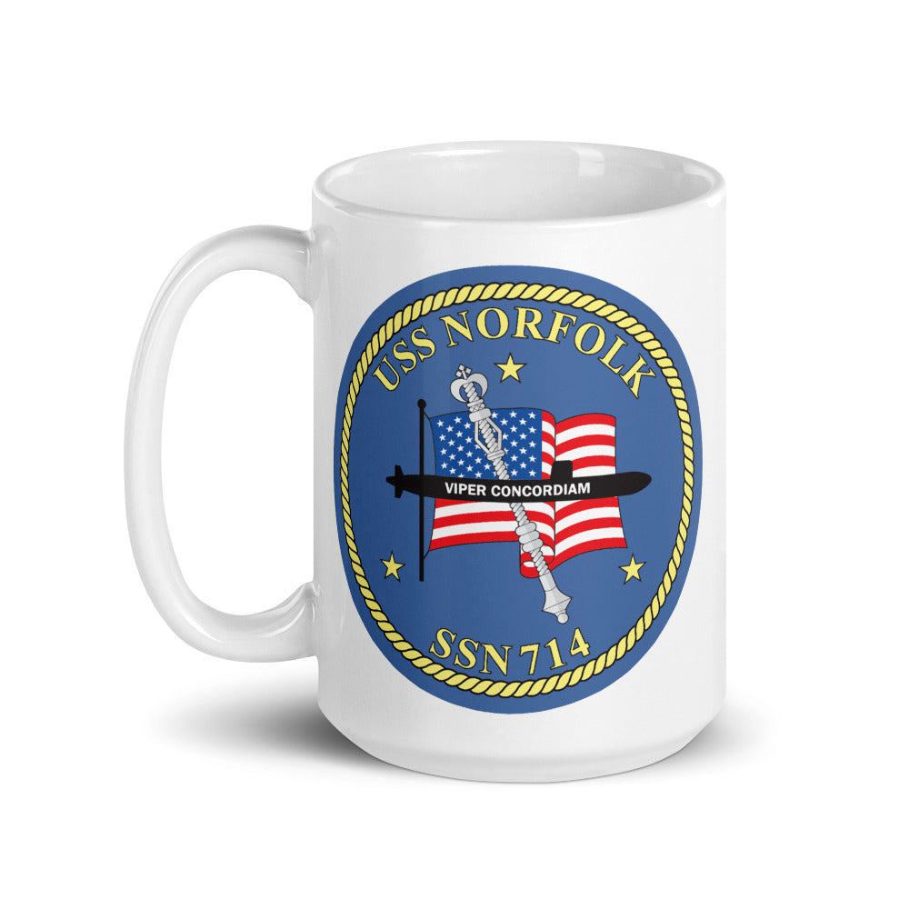 USS Norfolk (SSN-714) Ship's Crest Mug