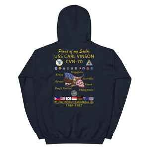 USS Carl Vinson (CVN-70) 1986-87 Cruise Hoodie - Family