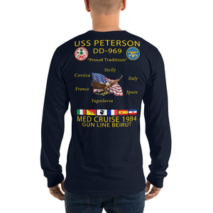 USS Peterson (DD-969) 1984 Long Sleeve Cruise Shirt
