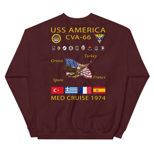 USS America (CVA-66) 1974 Cruise Sweatshirt
