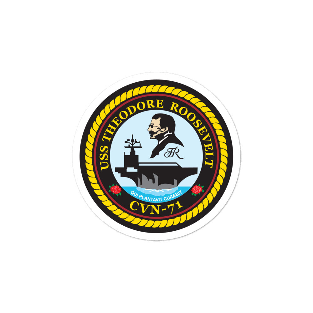 USS Theodore Roosevelt (CVN-71) Ship's Crest Vinyl Sticker