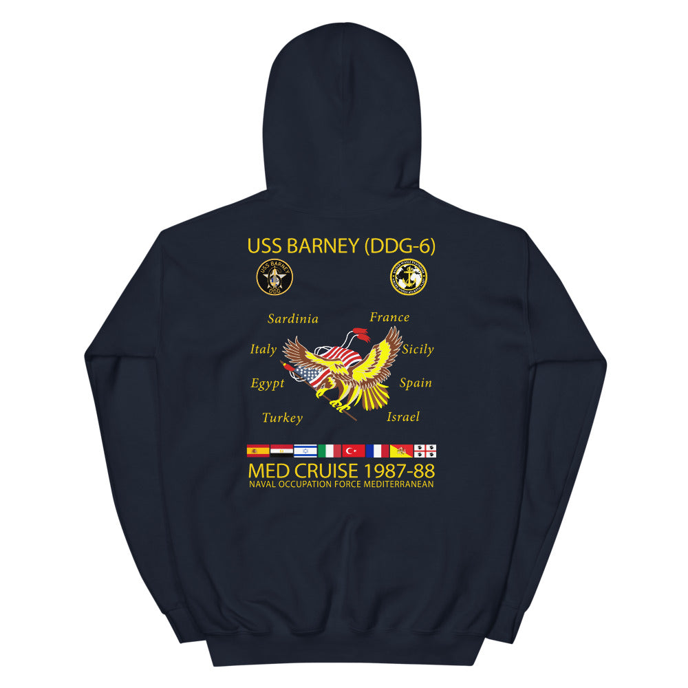 USS Barney (DDG-6) 1987-88 Cruise Hoodie