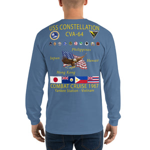 USS Constellation (CVA-64) 1967 Long Sleeve Cruise Shirt