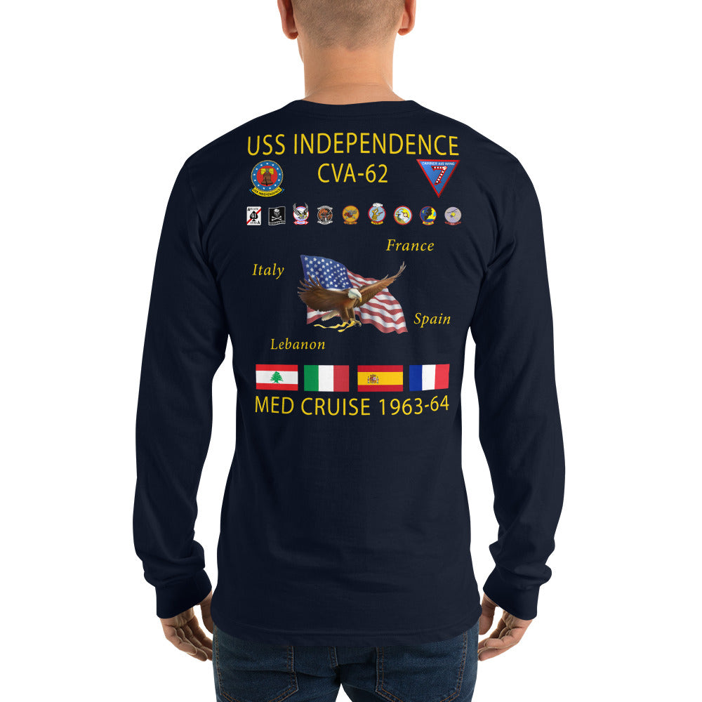 USS Independence (CVA-62) 1963-64 Long Sleeve Cruise Shirt