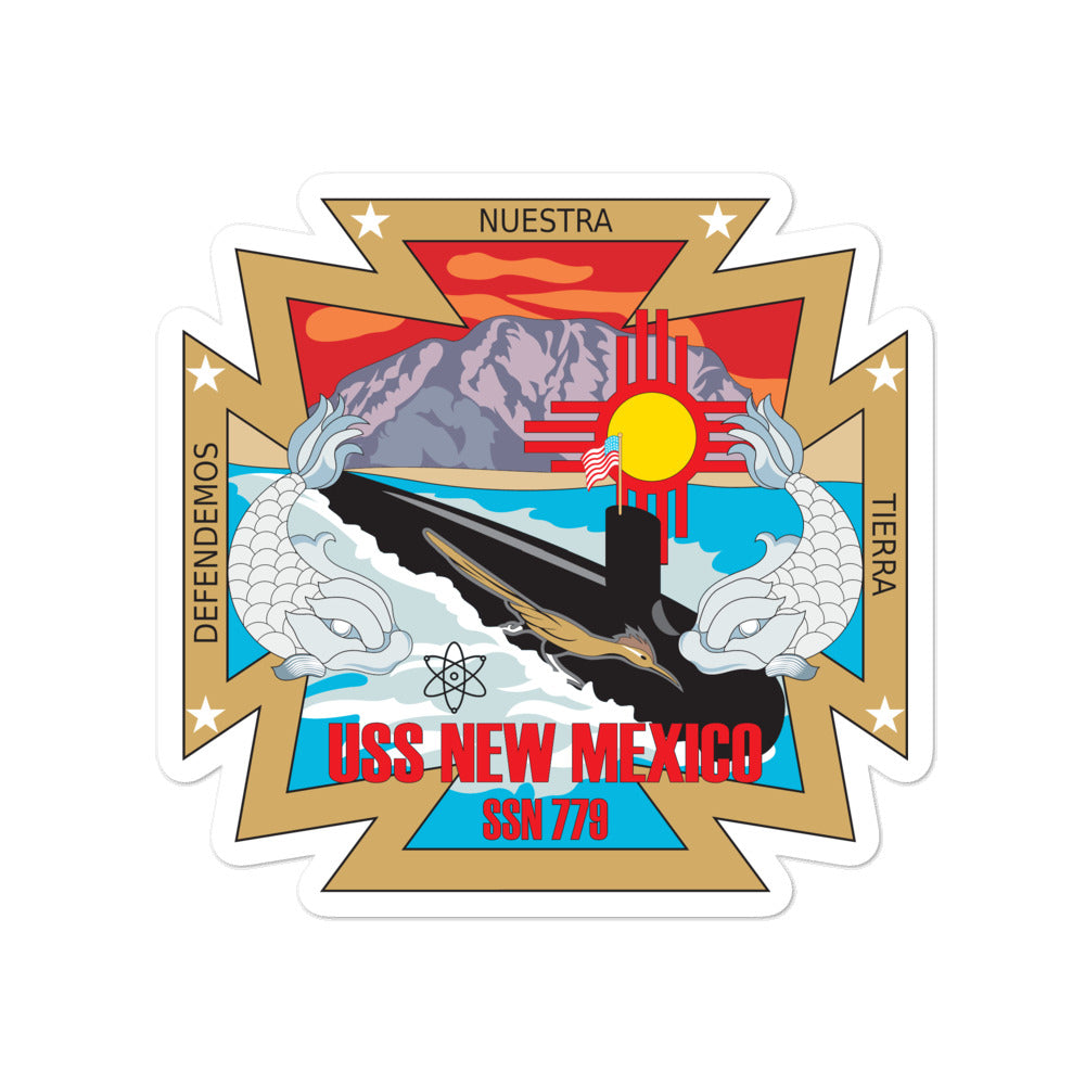 USS New Mexico (SSN-779) Ship's Crest Vinyl Sticker