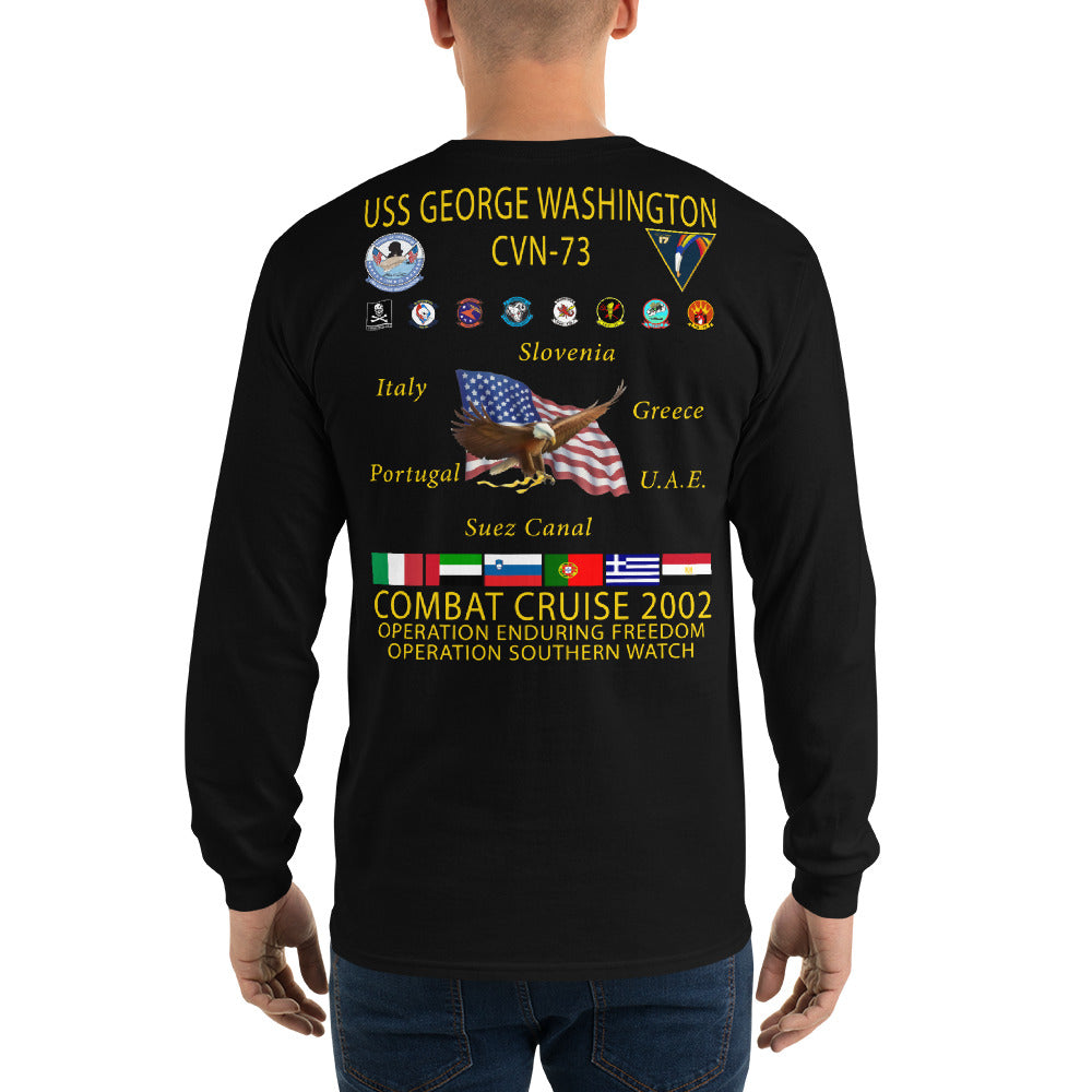 USS George Washington (CVN-73) 2002 Long Sleeve Cruise Shirt