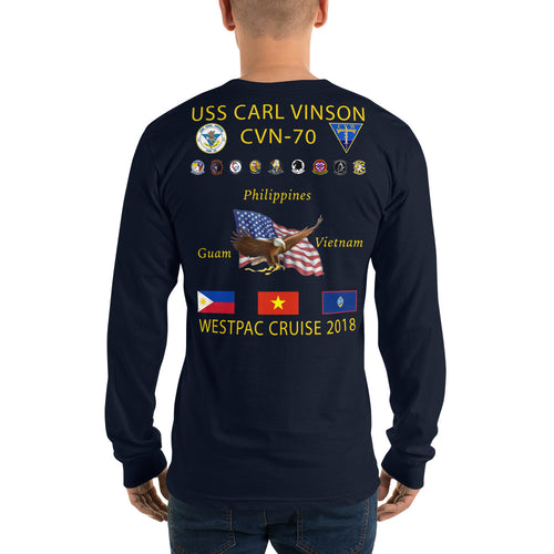 USS Carl Vinson (CVN-70) 2018 Long Sleeve Cruise Shirt