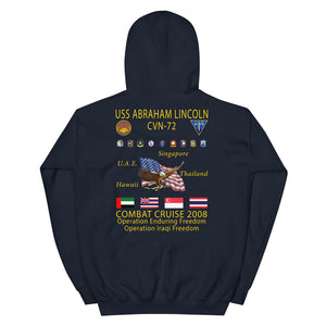 USS Abraham Lincoln (CVN-72) 2008 Cruise Hoodie