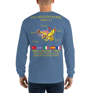 USS Arleigh Burke (DDG-51) 1995 Long Sleeve Cruise Shirt