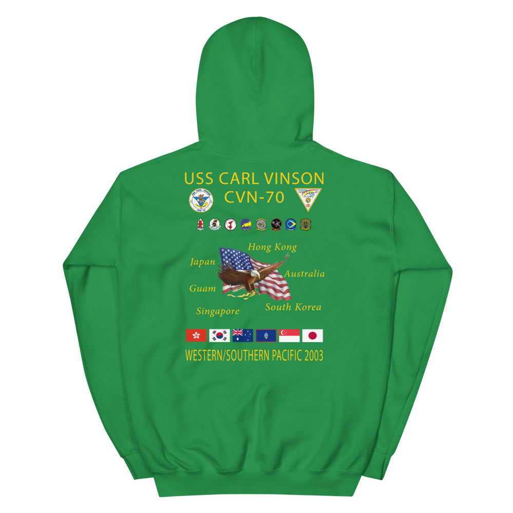 USS Carl Vinson (CVN-70) 2003 Cruise Hoodie