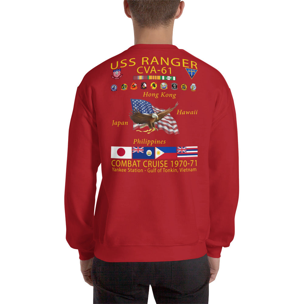USS Ranger (CVA-61) 1970-71 Cruise Sweatshirt