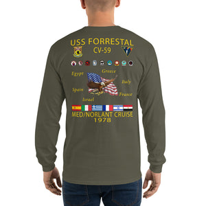 USS Forrestal (CV-59) 1978 Long Sleeve Cruise Shirt