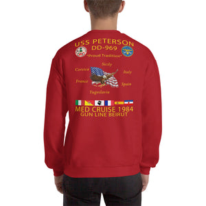 USS Peterson (DD-969) 1984 Cruise Sweatshirt