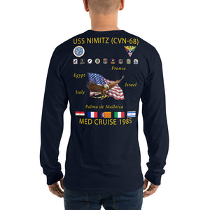 USS Nimitz (CVN-68) 1985 Long Sleeve Cruise Shirt
