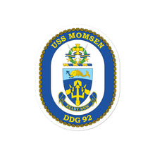 Load image into Gallery viewer, USS Momsen (DDG-92) Ship&#39;s Crest Vinyl Sticker