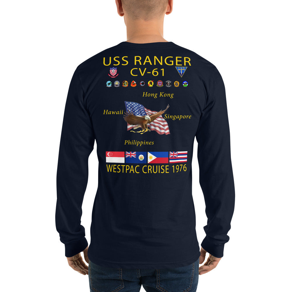 USS Ranger (CV-61) 1976 Long Sleeve Cruise Shirt