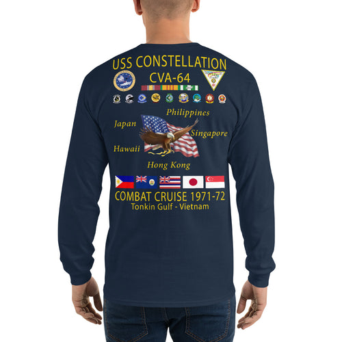 USS Constellation (CVA-64) 1971-72 Long Sleeve Cruise Shirt