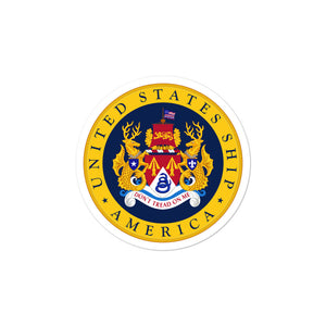 USS America (CVA/CV-66) Ship's Crest Vinyl Sticker