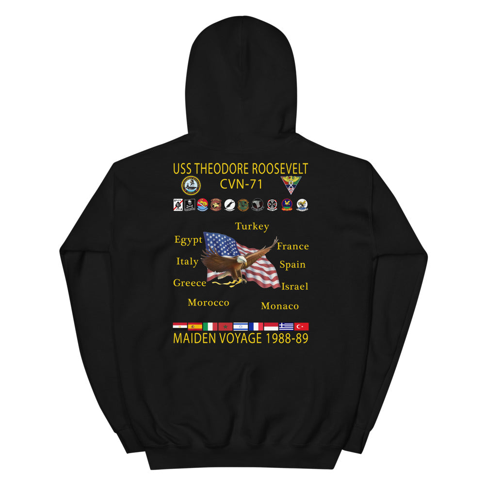 USS Theodore Roosevelt (CVN-71) 1988-89 Cruise Hoodie