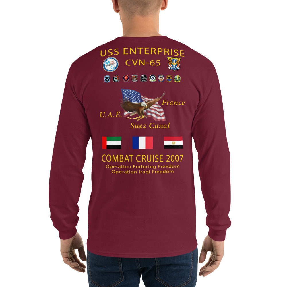 USS Enterprise (CVN-65) 2007 Long Sleeve Cruise Shirt