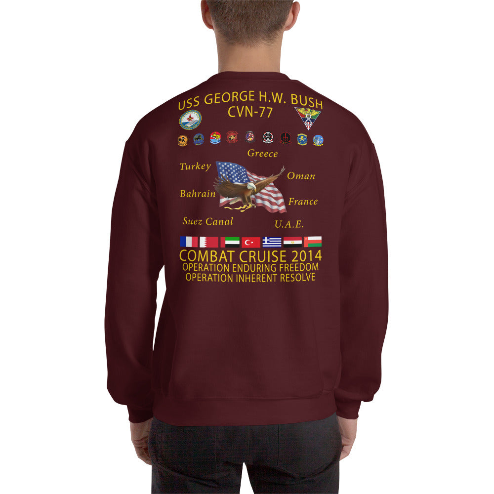 USS George H.W. Bush (CVN-77) 2014 Cruise Sweatshirt