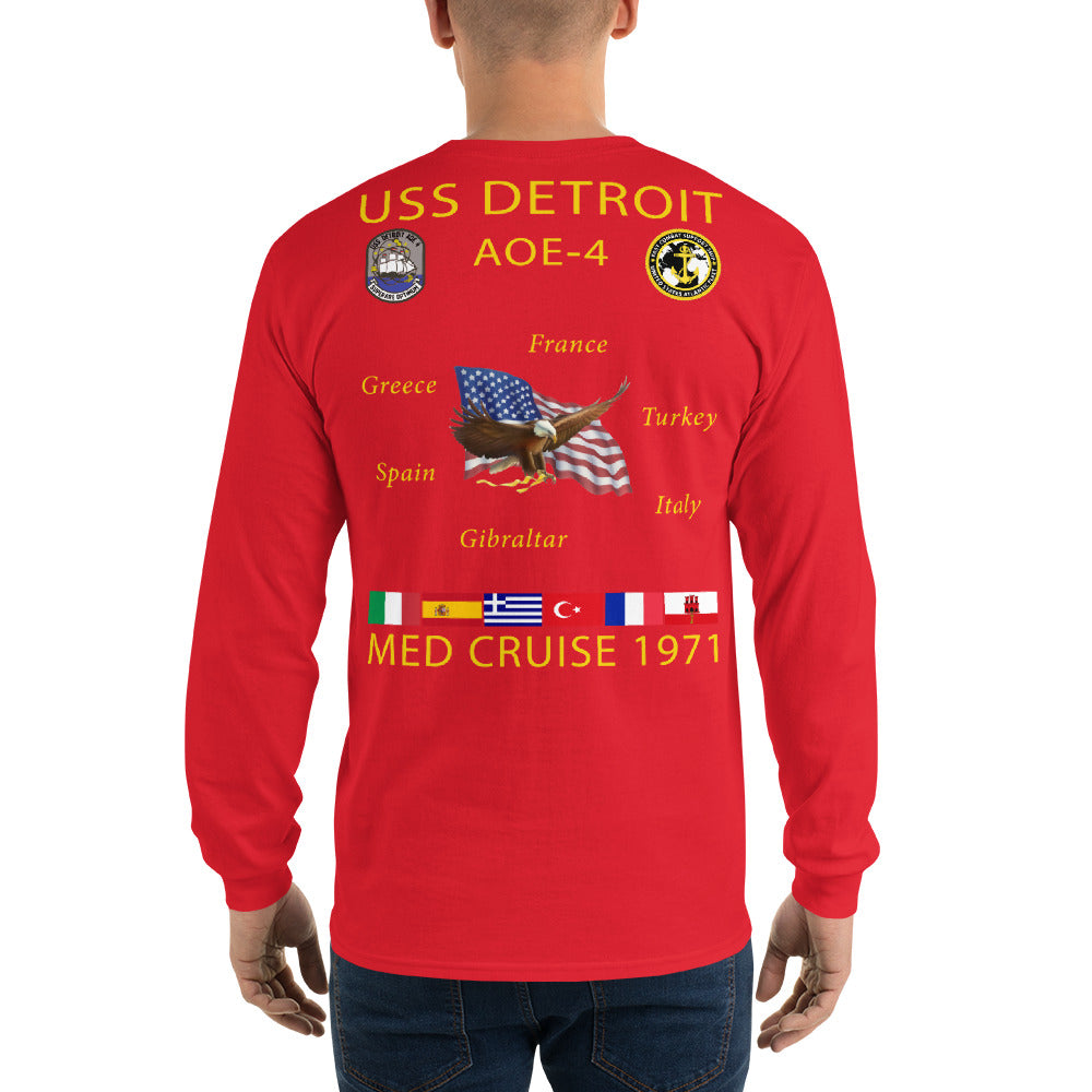 USS Detroit (AOE-4) 1971 Long Sleeve Cruise Shirt