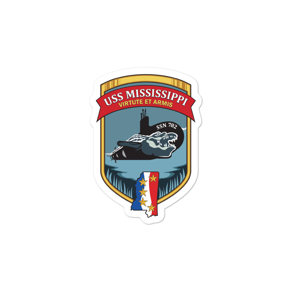 USS Mississippi (SSN-782) Ship's Crest Vinyl Shirt