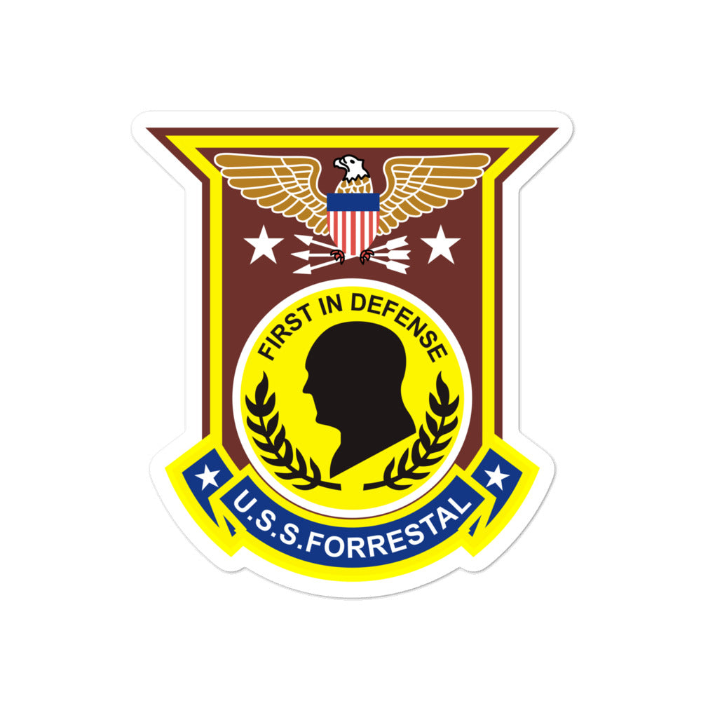 USS Forrestal (CVA/CV-59) Ship's Crest Vinyl Sticker