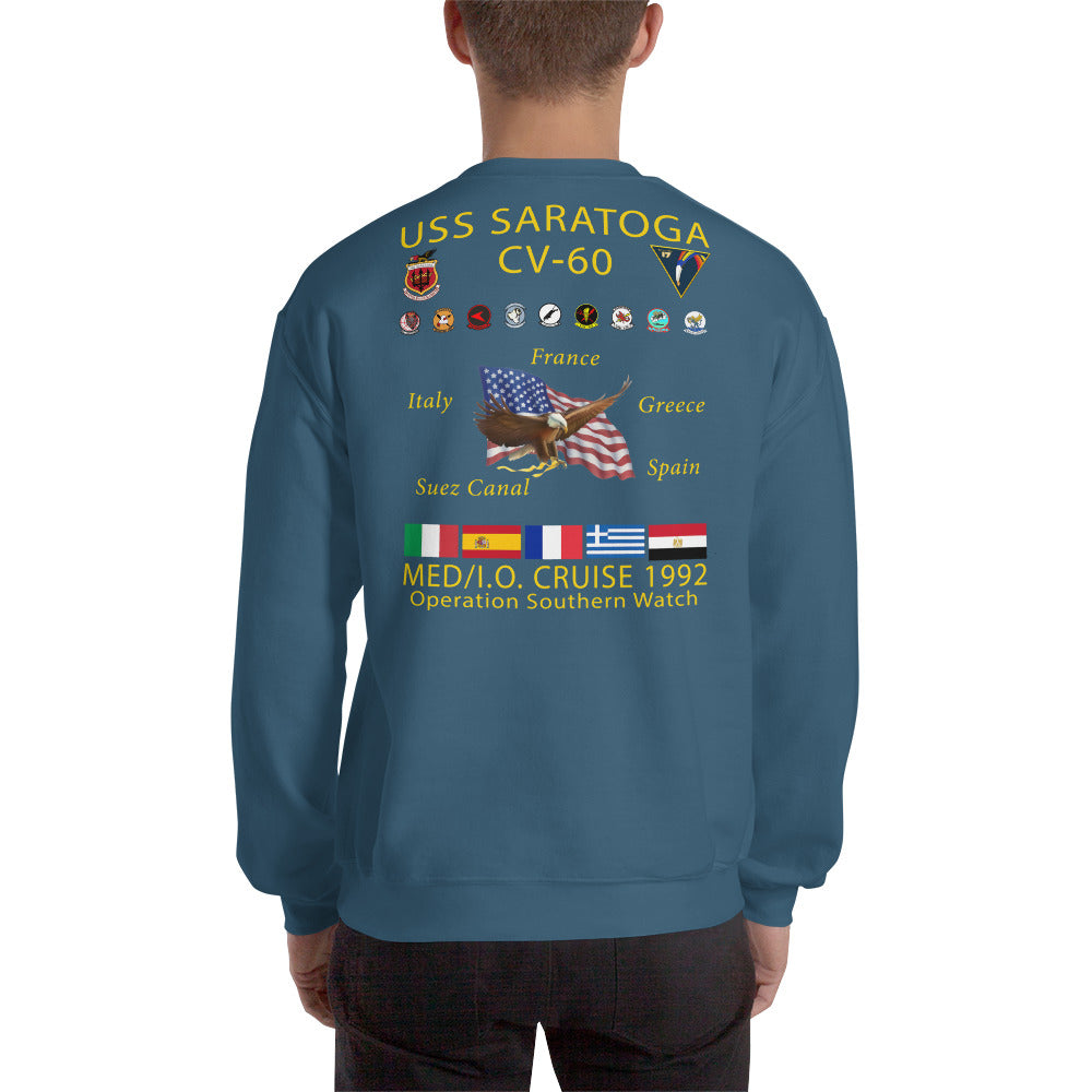 USS Saratoga (CV-60) 1992 Cruise Sweatshirt
