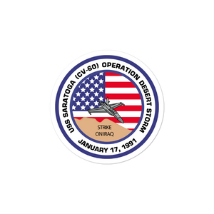 USS Saratoga (CV-60) Operation Desert Storm Vinyl Sticker