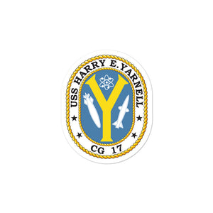 USS Harry E. Yarnell (CG-17) Ship's Crest Vinyl Sticker