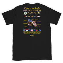 Load image into Gallery viewer, USS Carl Vinson (CVN-70) 1994 Cruise Shirt - Family
