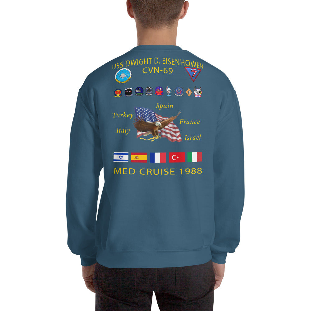 USS Dwight D. Eisenhower (CVN-69) 1988 Cruise Sweatshirt