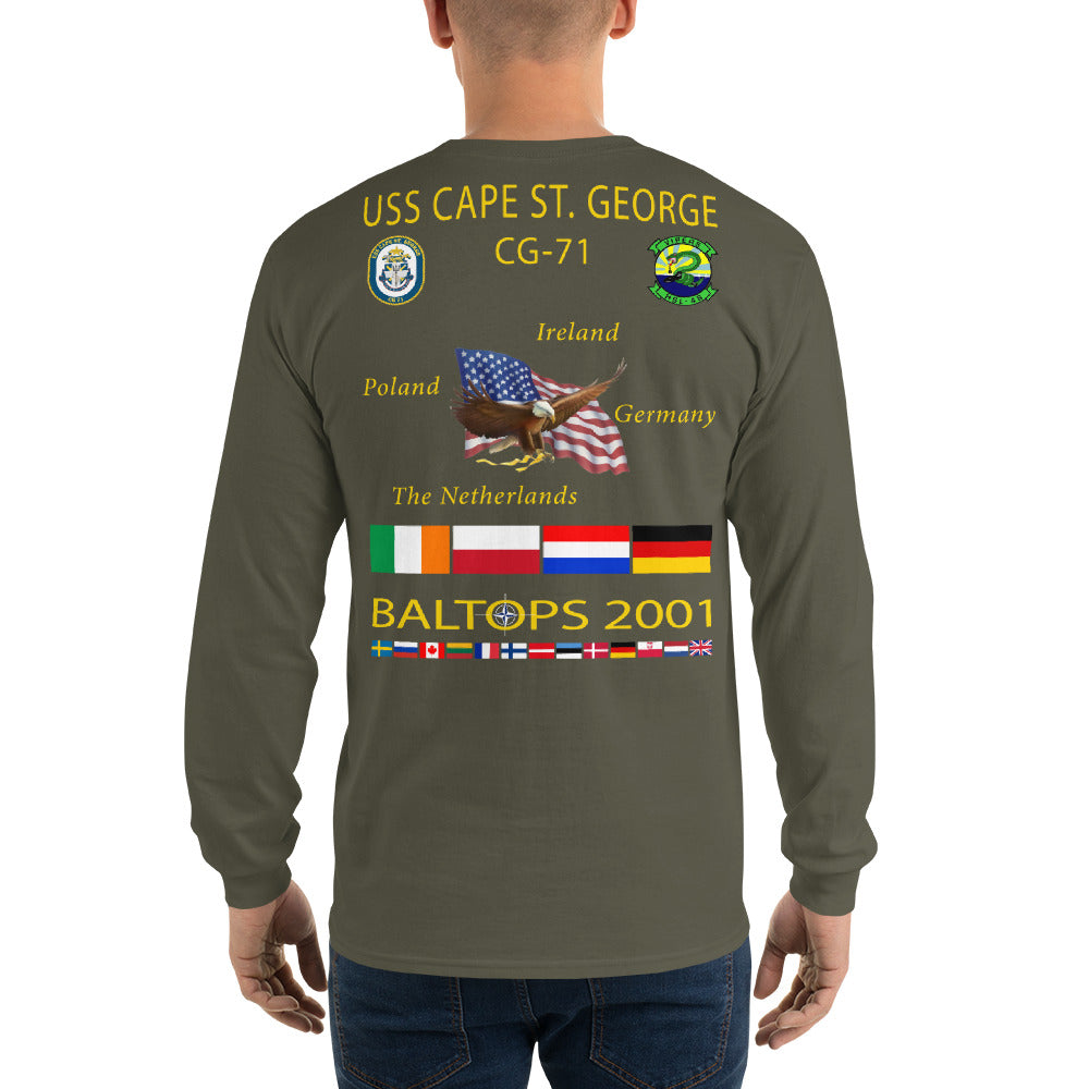USS Cape St George (CG-71) 2001 Long Sleeve Cruise Shirt
