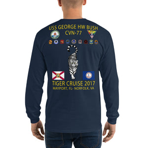 USS George H.W. Bush (CVN-77) 2017 Long Sleeve Tiger Cruise Shirt