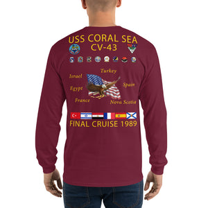 USS Coral Sea (CV-43) 1989 Long Sleeve Cruise Shirt