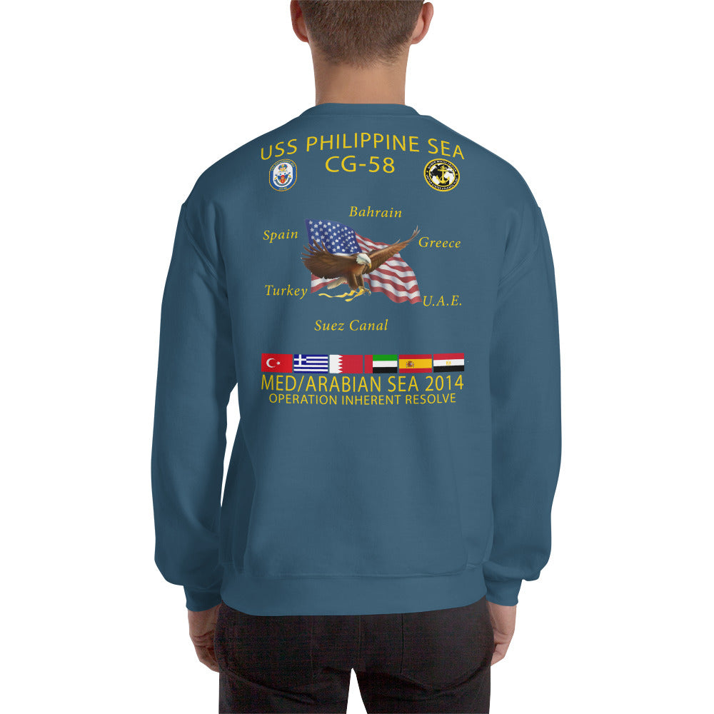 USS Philippine Sea (CG-58) 2014 Cruise Sweatshirt