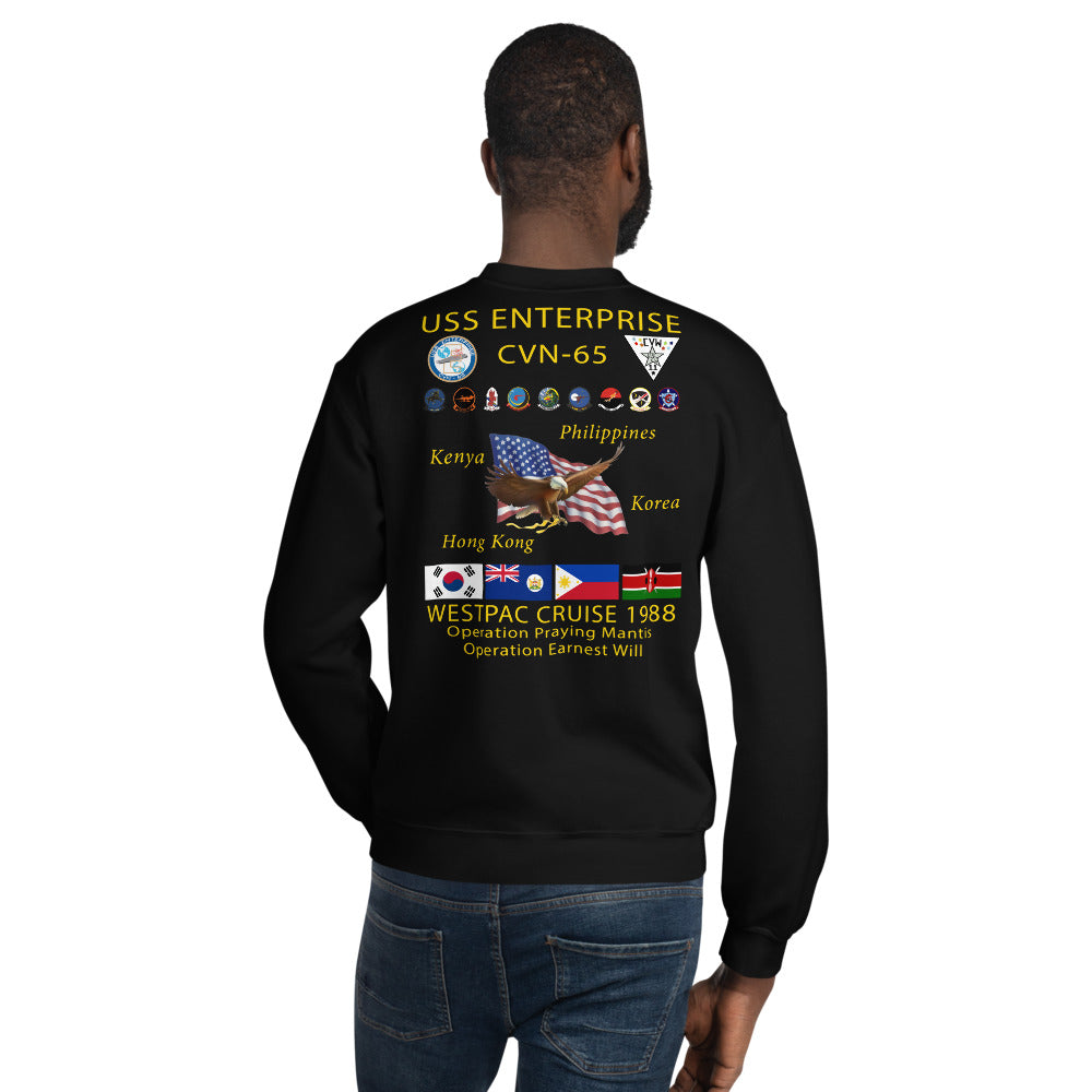 USS Enterprise (CVN-65) 1988 Cruise Sweatshirt