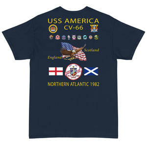 USS America (CV-66) 1982 Cruise Shirt - SIZES 4XL-5XL ONLY