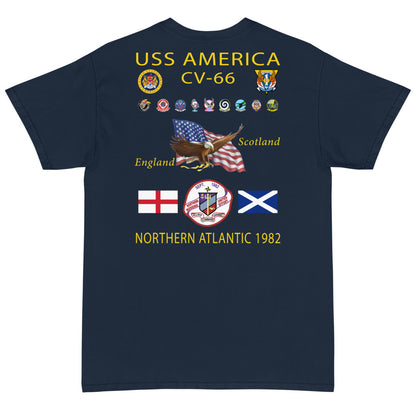 USS America (CV-66) 1982 Cruise Shirt - SIZES 4XL-5XL ONLY