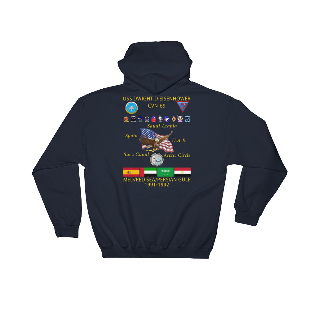 USS Dwight D. Eisenhower (CVN-69) 1991-92 Cruise Hoodie