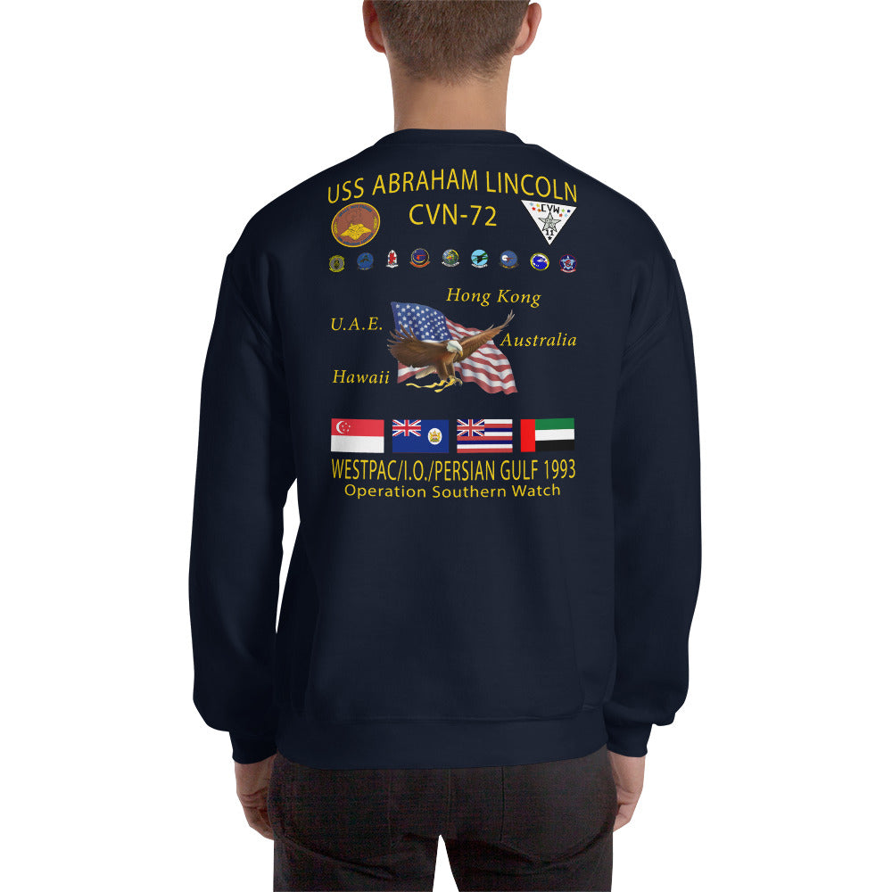 USS Abraham Lincoln (CVN-72) 1993 Cruise Sweatshirt