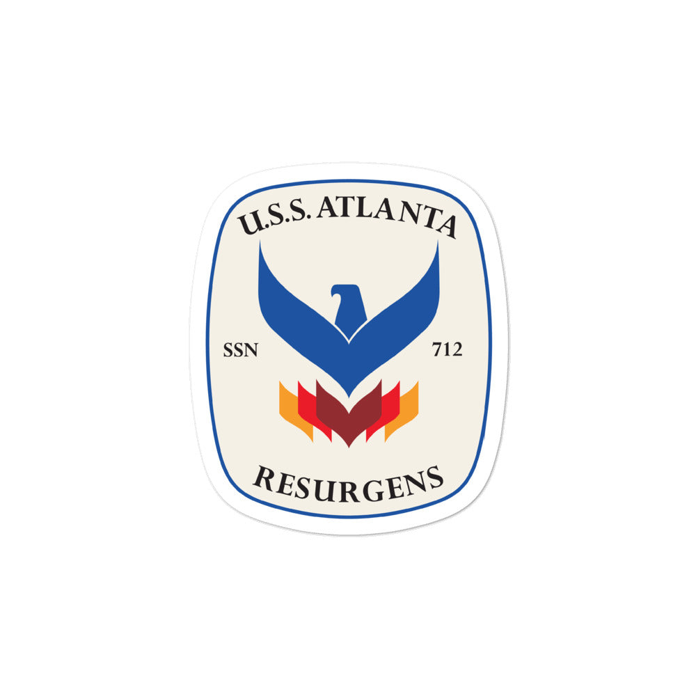 USS Atlanta (SSN-712) Ship's Crest Vinyl Sticker