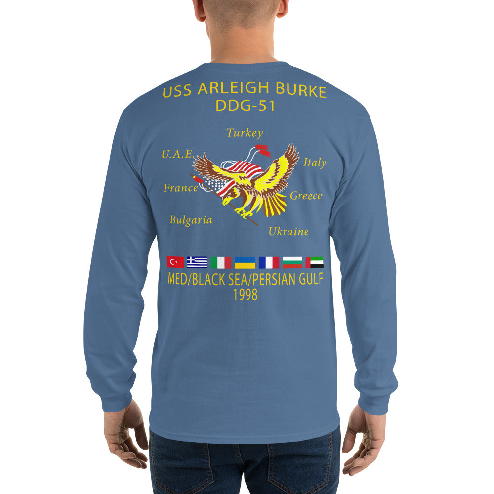 USS Arleigh Burke (DDG-51) 1998 Long Sleeve Cruise Shirt