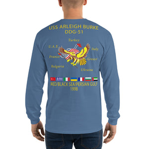 USS Arleigh Burke (DDG-51) 1998 Long Sleeve Cruise Shirt
