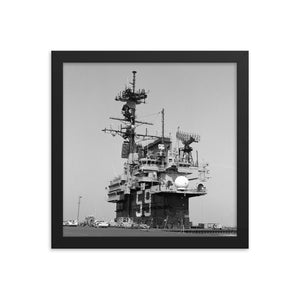 USS Forrestal (CV-59) Framed Island Photo
