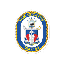 Load image into Gallery viewer, USS Truxtun (DDG-103) Ship&#39;s Crest Vinyl Sticker