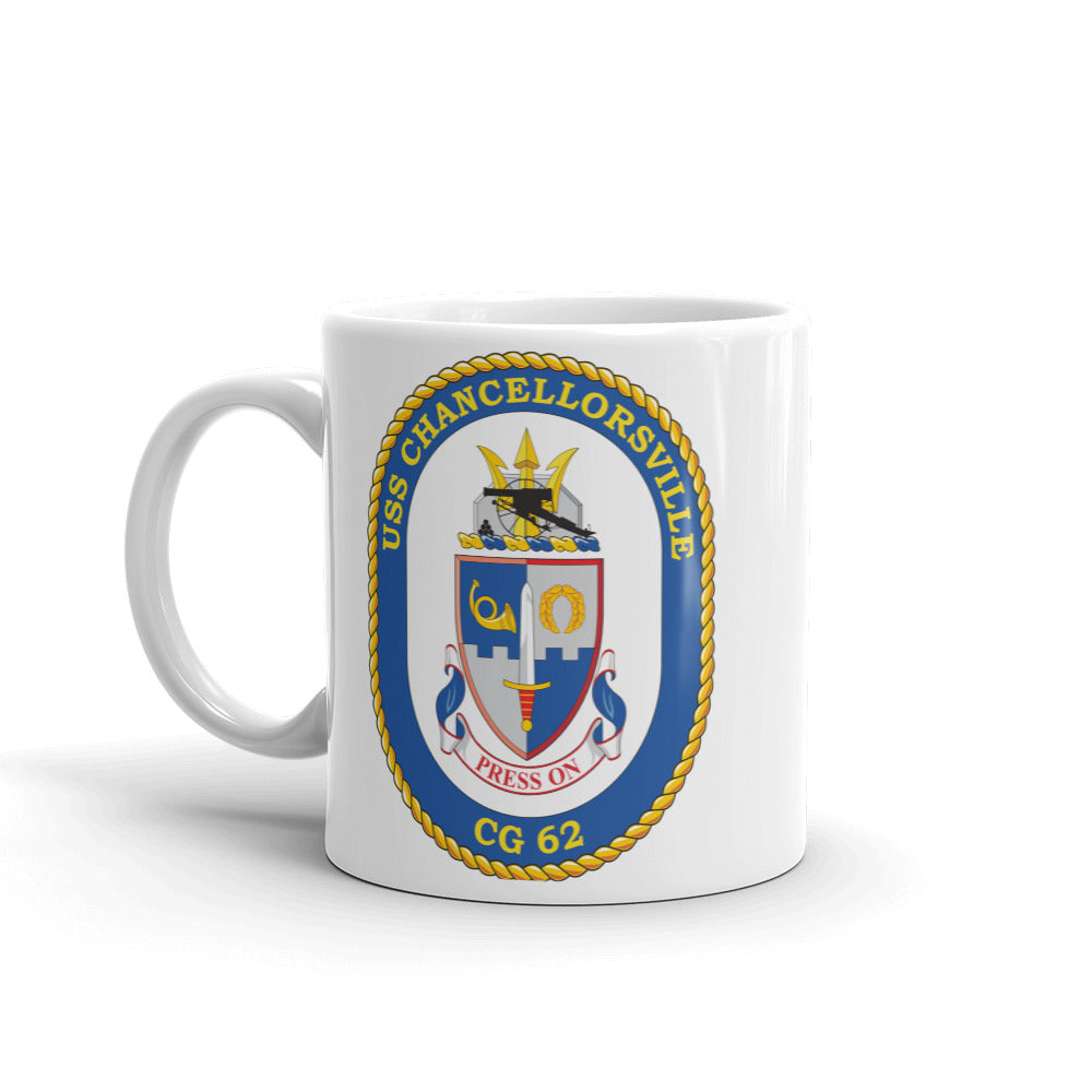 USS Chancellorsville (CG-62) Ship's Crest Mug