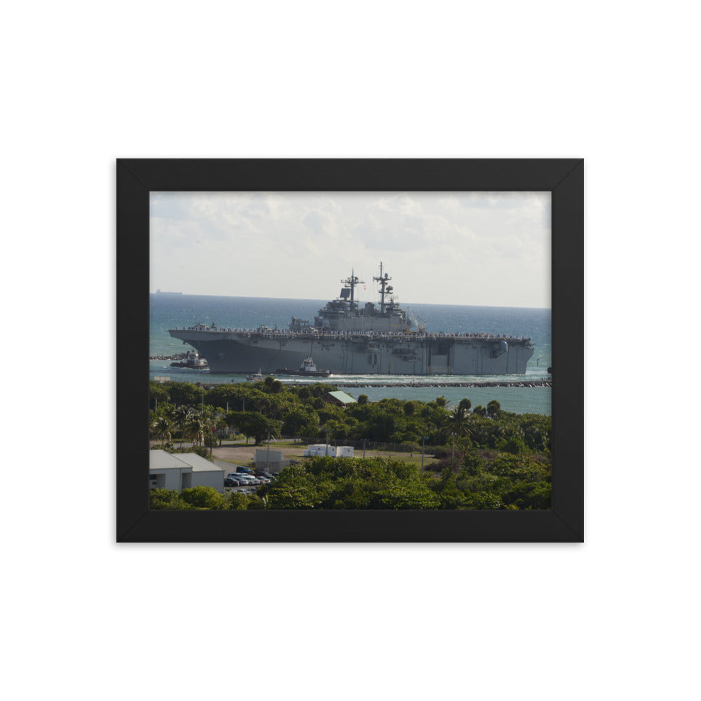 USS Wasp (LHD-1) Framed Ship Photo